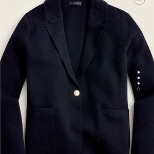 JCrew Camile Shrunken Sweater-Blazer in Black size L